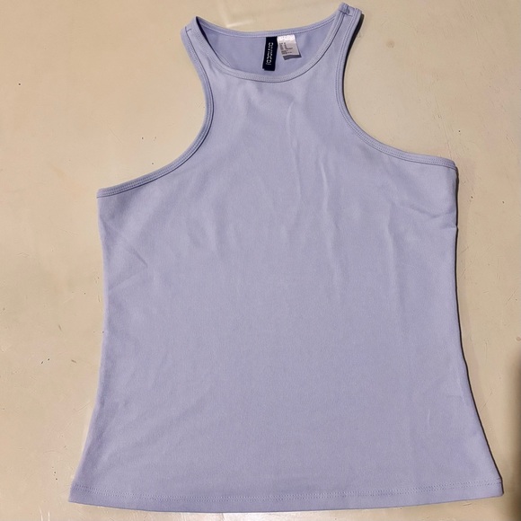 H&M Blue Ribbed Racerback Tank – M - Picture 2 of 7
